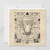 キツネ華美とバニーラビッツがかわいい動物アート シーズンカード (裏面)