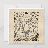 キツネ華美とバニーラビッツがかわいい動物アート ノートカード (裏面)