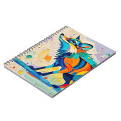 キツネ表現型抽象芸術動物アートデザイン ノートブック (左側)