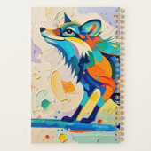 キツネ表現型抽象芸術動物アートデザイン プランナー手帳 (裏面)