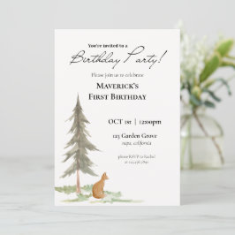 キツネ誕生日パーティーの招待 招待状