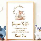 キツネ読の新しい章おむつラッフルの看板を始める ポスター