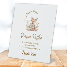 キツネ読の新しい章おむつラッフルの看板を始める 台座サイン