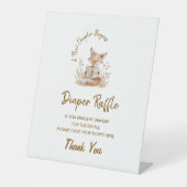 キツネ読の新しい章おむつラッフルの看板を始める 台座サイン (正面)