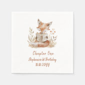 キツネ読のA Book Chapter 11歳の誕生日パーティー スタンダードカクテルナプキン (正面)