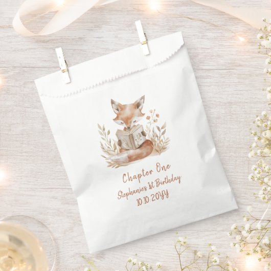 キツネ読のA Book Chapter 11歳の誕生日パーティー フェイバーバッグ (クリップ留めされた状態)