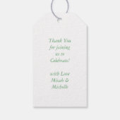 キツネ赤ちゃんシャワーウッドランド動物 ギフトタグ (裏面)