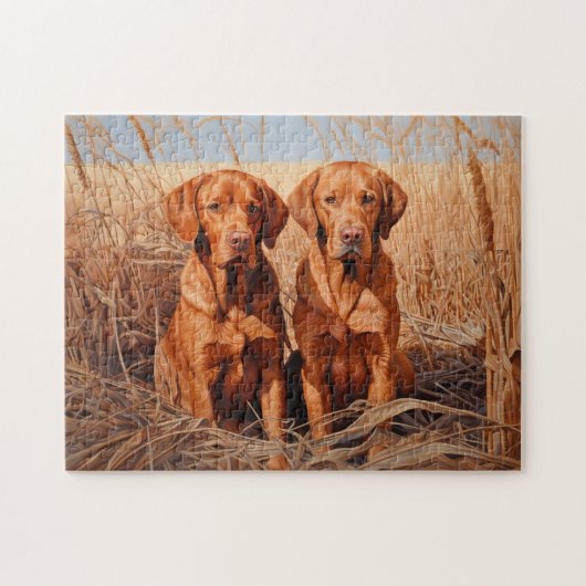 キツネ赤ラブラドール・レトリバー ジグソーパズル (横)