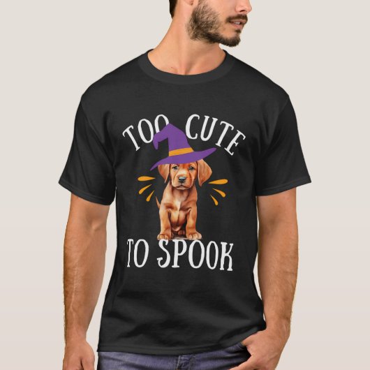 キツネ赤研かわいいスプック面白いハロウィーン犬の衣装 Tシャツ (正面)