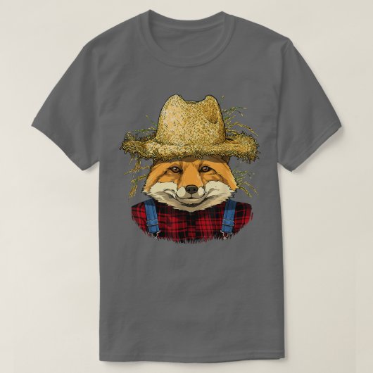 キツネ農家野生生物キツネフォレストオーバー Tシャツ (デザイン正面)