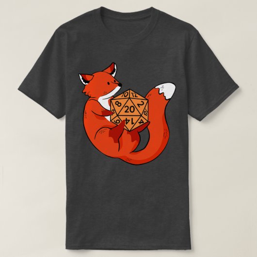 キツネ遊とD20の比較 Tシャツ (デザイン正面)