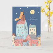 キツネ遊は屋上の夜に密告者だ カード (黄色い花)