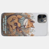 キツネ遊ズギターワイルドフラワーコテージコアカスタム Case-Mate iPhoneケース (裏面(横))
