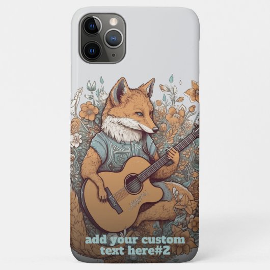 キツネ遊ズギターワイルドフラワーコテージコアカスタム Case-Mate iPhoneケース (裏面)