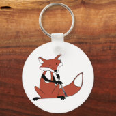キツネ遊ズザオボエ キーホルダー (正面)