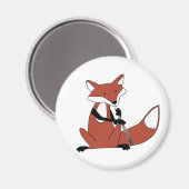 キツネ遊ズザオボエ マグネット (正面/裏面)