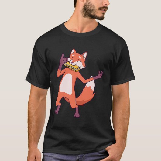 キツネ遊ハルモニカ Tシャツ (正面)
