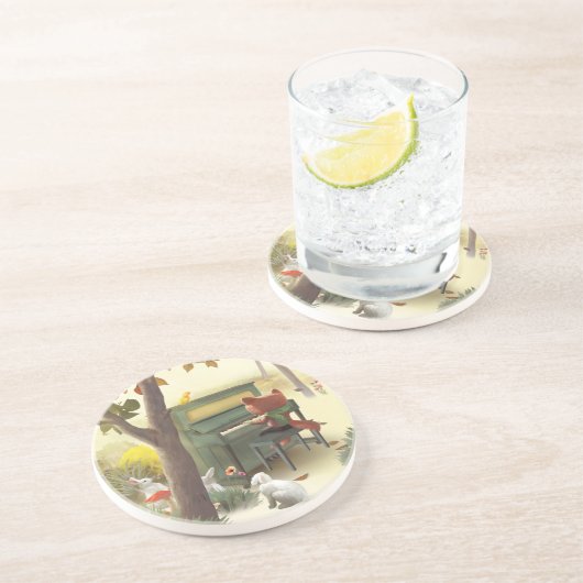 キツネ遊ピアノ コースター (側面)