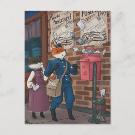 キツネ郵便（2024年の世界郵便はがき日） ポストカード