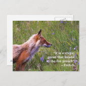 キツネ野生動物はがき ポストカード (正面/裏面)