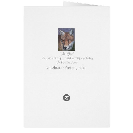 キツネ野生動物ストップ写真の苦しみ詩 (裏面)