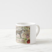 キツネ野生生物ヴィンテージ動物イラストレーション エスプレッソカップ (正面右)