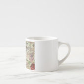 キツネ野生生物ヴィンテージ動物イラストレーション エスプレッソカップ (右)