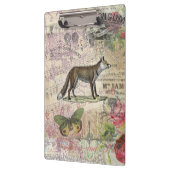 キツネ野生生物ヴィンテージ動物イラストレーション クリップボード (左)