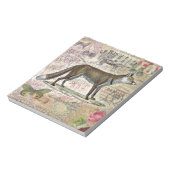 キツネ野生生物ヴィンテージ動物イラストレーション ノートパッド (回転)