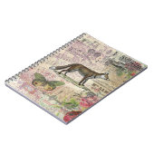 キツネ野生生物ヴィンテージ動物イラストレーション ノートブック (左側)