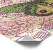 キツネ野生生物ヴィンテージ動物イラストレーション ポスター (角)