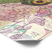 キツネ野生生物ヴィンテージ動物イラストレーション ポスター (コーナー)