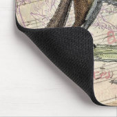 キツネ野生生物ヴィンテージ動物イラストレーション マウスパッド (コーナー)