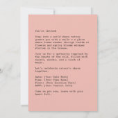 キツネ間春開花 招待状 (裏面)