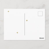 キツネ雪の冬のイラストレーションを駆け抜ける ポストカード (裏面)