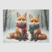 キツネ霜の降りたの友情 – Decopage - 薄葉紙 (正面)