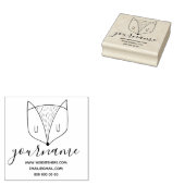 キツネ頭かわいい野生動物 ラバースタンプ (押印)