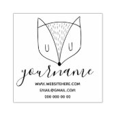 キツネ頭かわいい野生動物 ラバースタンプ (インプリント)