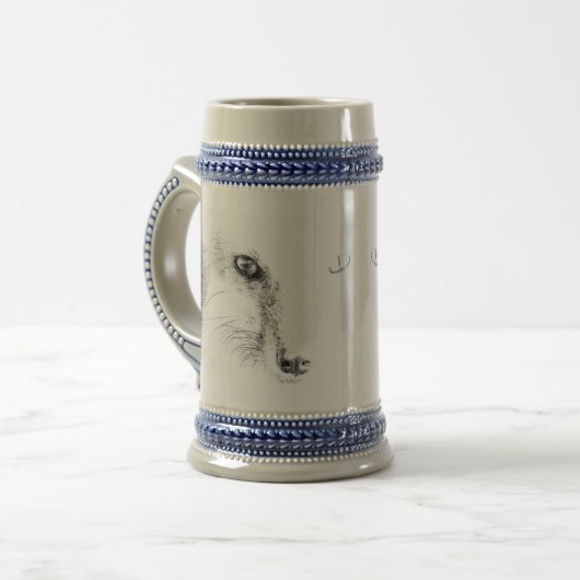 キツネ顔コーヒーマグ ビールジョッキ (正面左)