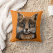 キツネ顔 クッション (ブランケット)