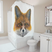 キツネ顔-絵画のアクリル酸 シャワーカーテン (インサイチュ)