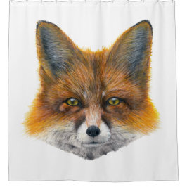 キツネ顔-絵画のアクリル酸 シャワーカーテン