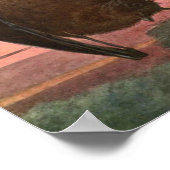 キツネ飛んでいるこうもりバイオースティン、ヴィンテージ野生動物 ポスター (角)