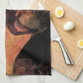 キツネ飛んでいるこうもりバイビンセント・ヴァン・ゴッホ キッチンタオル (四つ折り)