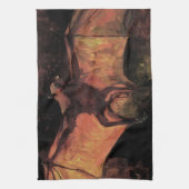 キツネ飛んでいるこうもりバイビンセント・ヴァン・ゴッホ キッチンタオル (縦)