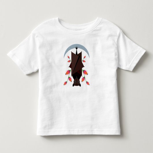 キツネ飛んでいるの幼児用Tシャツ トドラーTシャツ (正面)