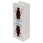 キツネ飛んでいるウィネル抱き枕 ワインギフトバッグ (裏面アングル)