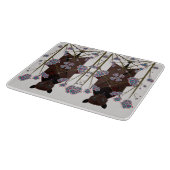 キツネ飛んでいるガラス切断板 カッティングボード (角)