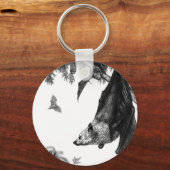 キツネ飛んでいるキーチェーン キーホルダー (正面)