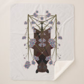 キツネ飛んでいるシェルパブランケット（3サイズ） シェルパブランケット (正面)